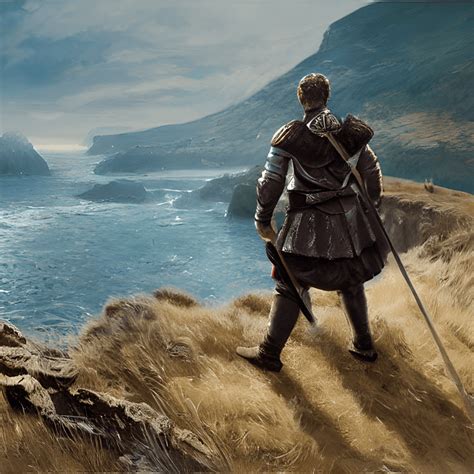 2 Medieval Warriors Travelling On A Cliff · Creative Fabrica