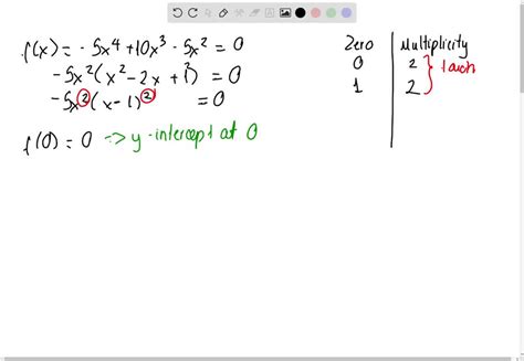 Solved For Each Polynomial Function Given A List Each Real Zero And