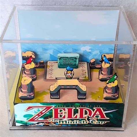 Zelda The Minish Cap Cube Diorama 3D Videogame Gift For Gamer Shadow