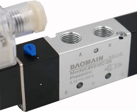 Baomain Pneumatic Solenoid Air Valve V C Dc V Way Position