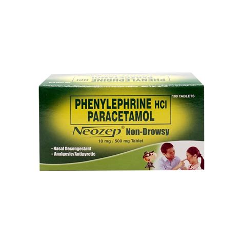 Neozep Non Drowsy Phenylephrine Hcl Paracetamol Mg Mg Tab Pcs