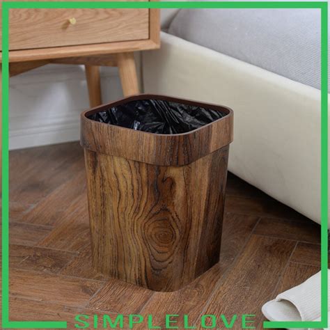 Retro Trash Can Waste Basket Bedroom Office Kitchen Garbage Bin