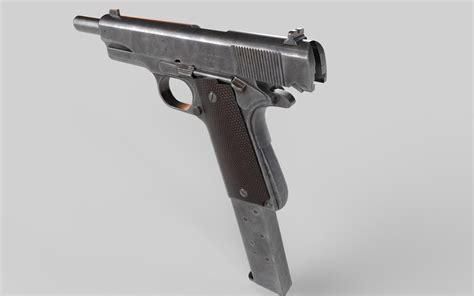 3d M1911 Pistol Low Poly Turbosquid 2119068