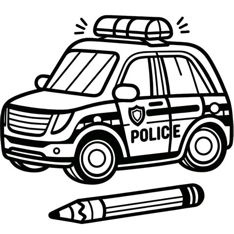 Ausmalbild Polizeiauto
