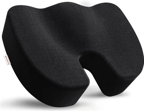 Bomdaia Coussin de siège en mousse à mémoire de forme pour coccyx dos