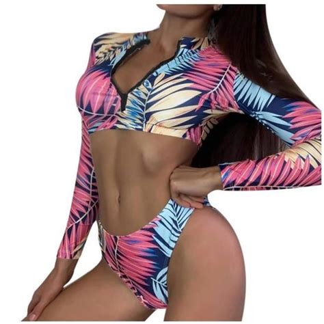 Maillot De Bain Mode Femmes Imprim Bikini Push Up Rembourr Beachwear