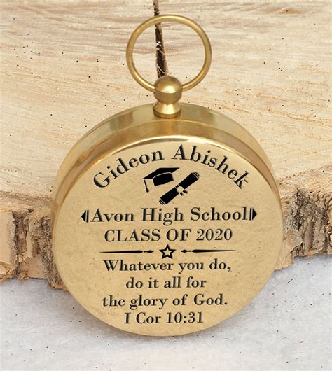 Custom Pocket Compass School Graduation Compass High School Graduation T For Himto My Son Cu