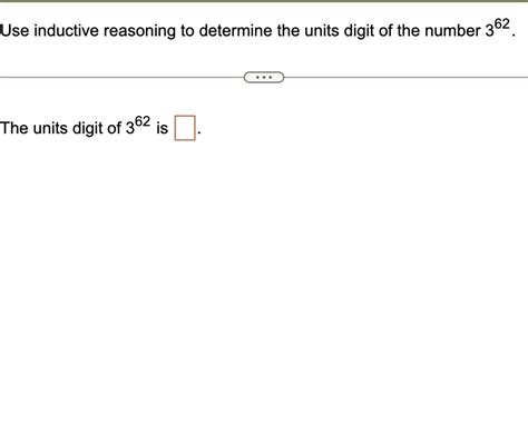 Solved The Units Digit Of Is