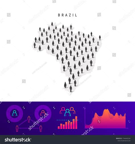 Brazilian People Icon Map Detailed Vector Stock Vector (Royalty Free ...