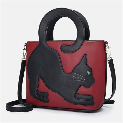 Hot Bag Brienice Fashion Women Cat Pattern Handbag Crossbody Bag