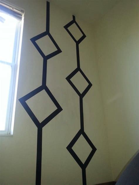 Masking Tape Wall Paint Design Ideas With Tape Masking Tape Wall