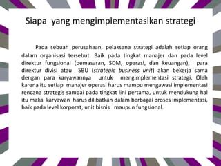 IMPLEMENTASI STRATEGIK PERUSAHAAN PPT