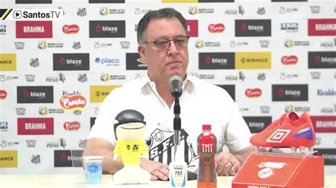 Vídeo Veja a coletiva de Marcelo Teixeira presidente do Santos desta