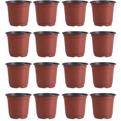 Lot De Petits Pots De Culture En Plastique Ronds De Cm En