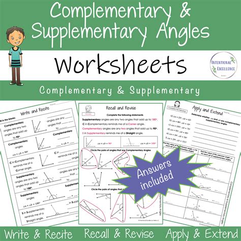 Finding Complementary And Supplementary Angles Worksheet Download Worksheets Library