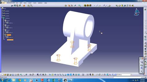 Catia V5 Basic Part Design Tutorial With Audio Youtube