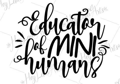 Educator Of Mini Humans Svg Teacher Svg Back To School Svg Etsy