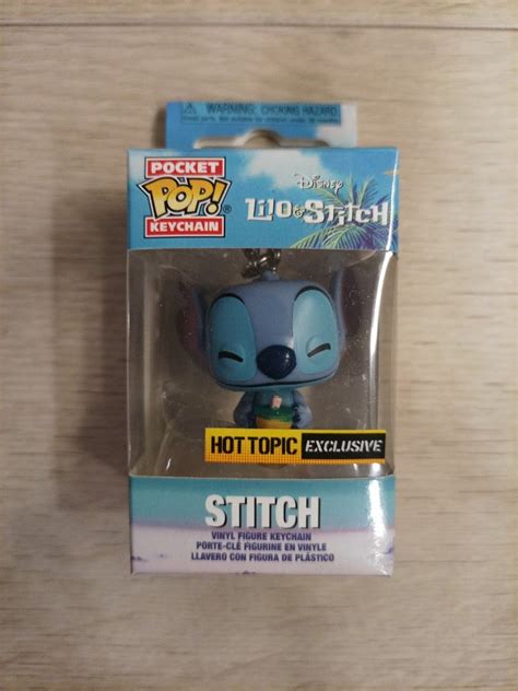 Funko Pop Disney Lilo And Stitch Stitch With Bubble Tea Keychain