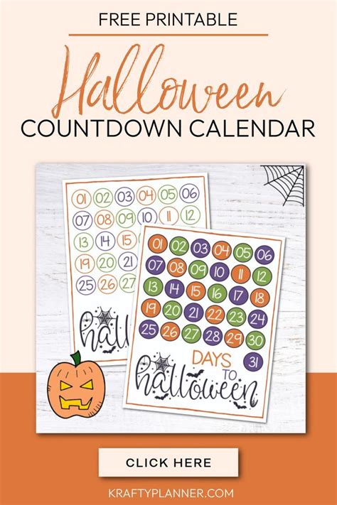 Halloween Countdown Calendar Free Printable Artofit