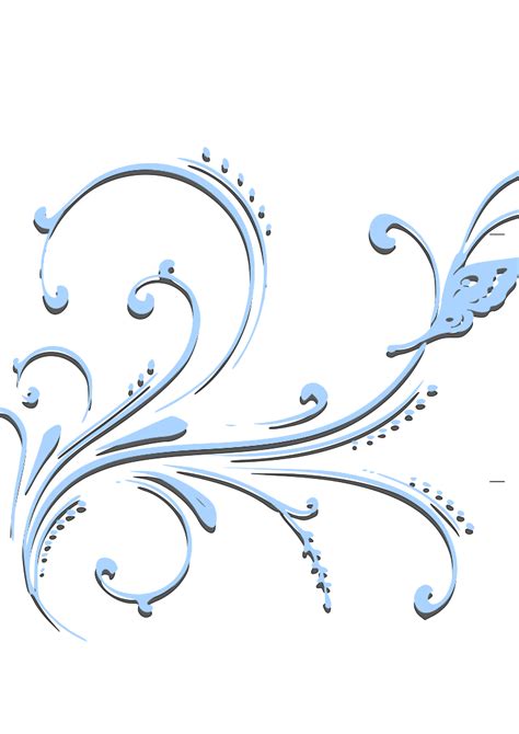 Butterfly Scroll Clip Art At Vector Clip Art Online