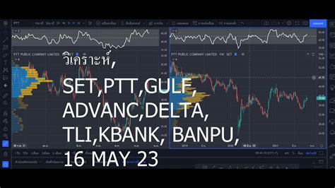 วเคราะห SET PTT GULF ADVANC DELTA TLI KBANK BANPU 16 MAY 23 YouTube