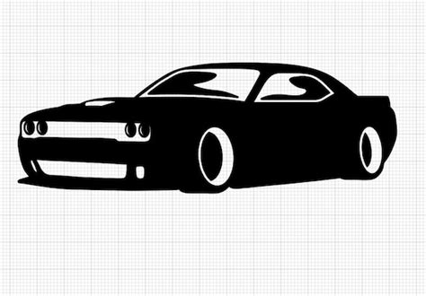2015 Dodge Challenger Hellcat Silhouette Vinyl Sticker Etsy Australia