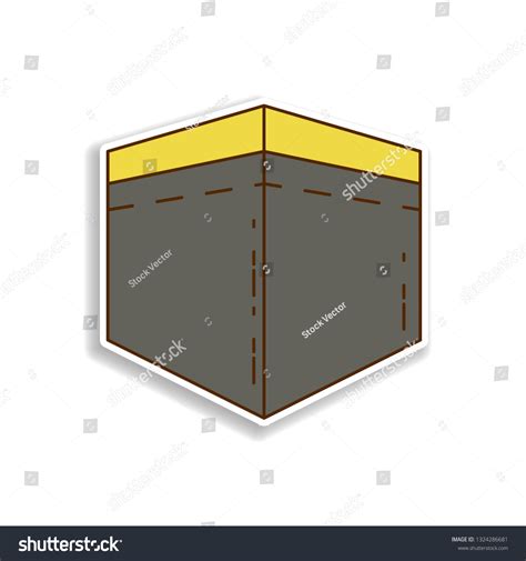 Kaaba Sticker Icon Element Color Arabic Stock Vector Royalty Free