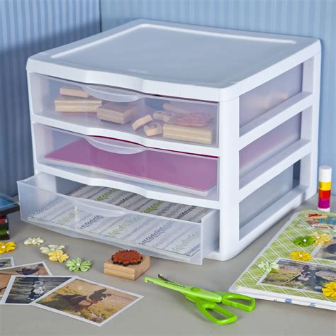 Buy Sterilite Wide 3 Drawer Unit Plastic White Online At Lowest Price