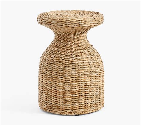 Woven Round Seagrass Side Table