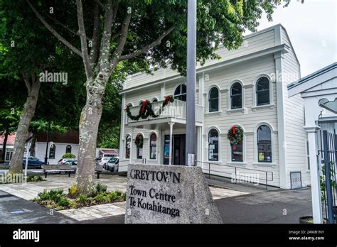 Greytown Town Centre Town Hall 1907 Wairarapa New Zealand Stock