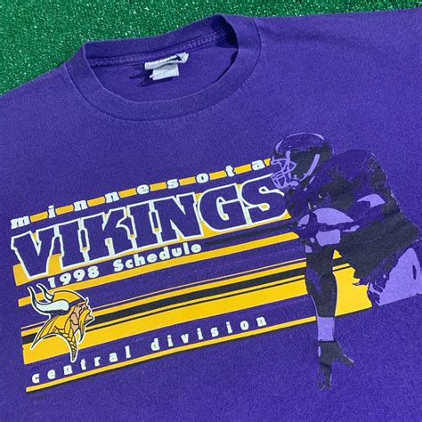 Vintage 1998 Minnesota Vikings NFL Football Schedule... - Depop