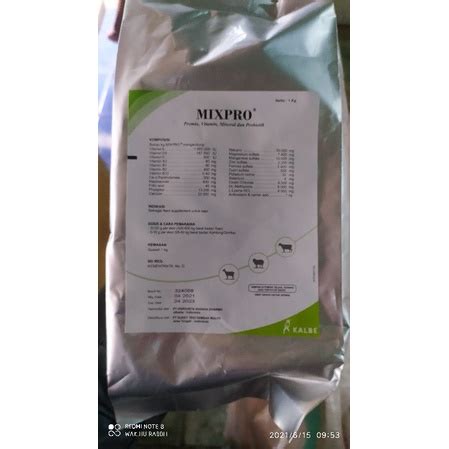 Jual Premix Hewan Mixpro Mineral Vitamin Probiotik Sapi Kerbau Dan