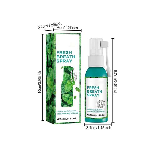 Rouycd Fresh Breath Spray Oral Cleansing And Care Mint Flavor