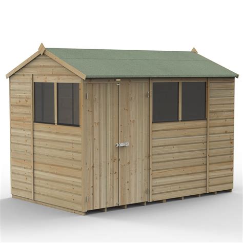 X Forest Beckwood Reverse Apex Shed Elbec Garden Buildings