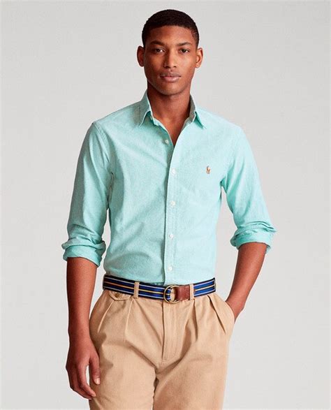 Camisa De Hombre Verde De Manga Larga Regular · Polo Ralph Lauren · El