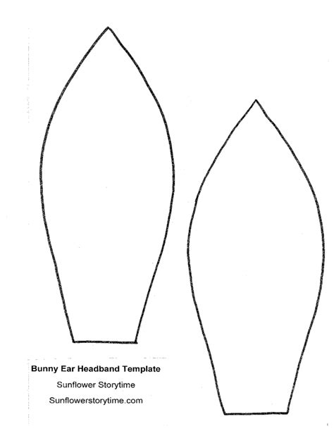 Printable Bunny Ears Template