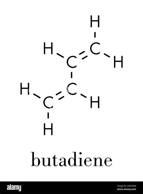 Butadiene (1,3-butadiene) synthetic rubber building block molecule ...