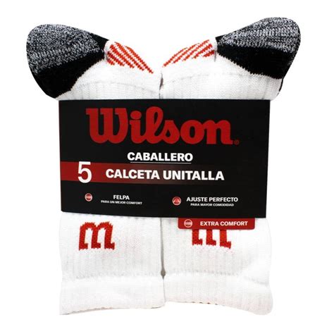 Calcetas Wilson Para Hombre Paquete De Pzas Blanco Unitalla Walmart