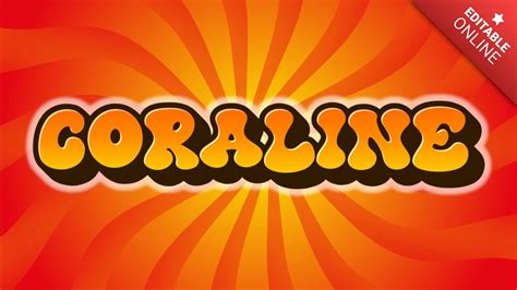 Coraline Retro Font Text Effect Generator