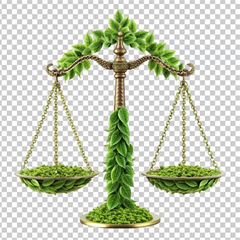 Premium Psd Environmental Law Scales On Transparent Background