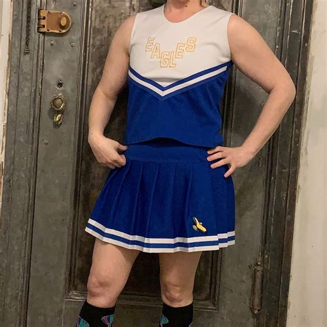 Blue And White Cheerleader Costume