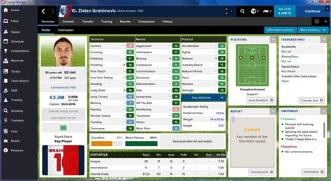 Zlatan Ibrahimovic FM15 Football Manager 2015 FM Scout