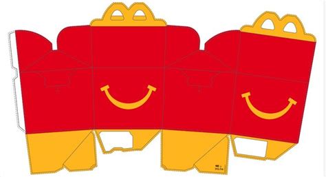 Happy Meal Box Papercraft Template