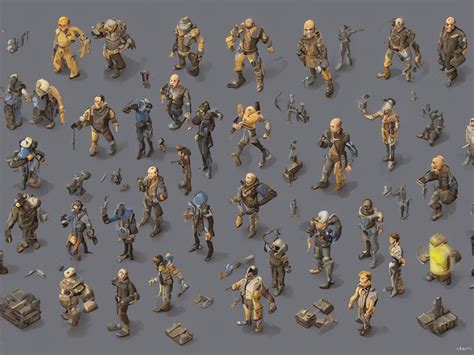 Isometric Character Fallout Npc Gouache Kitbash Stable Diffusion