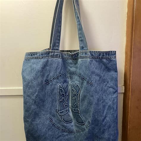 Women S Blue And Navy Bag Depop