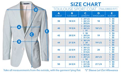 Mens Suit Jacket Sizes Charts Sizing Guide 48 Off