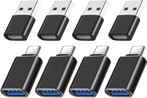 Lot de 8 adaptateurs USB C vers USB de type C vers USB 3 0 mâle vers