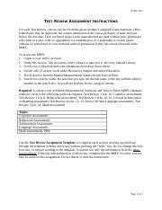 Test Review Assignment Instructions Docx EDUC 621 TEST REVIEW