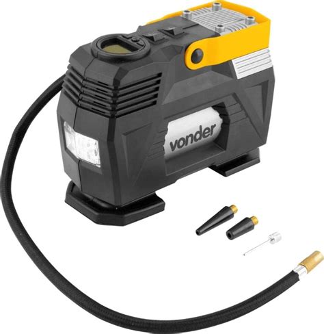 Compressor de Ar 12v Vazão 15l Min 250psi 3 Bicos Adaptadores