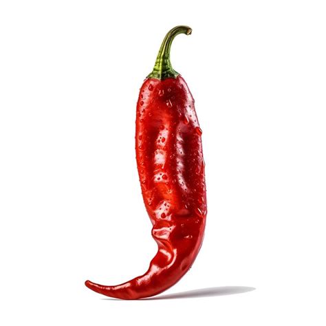 Premium Ai Image Red Chili Pepper Realistic Single Object On White Background